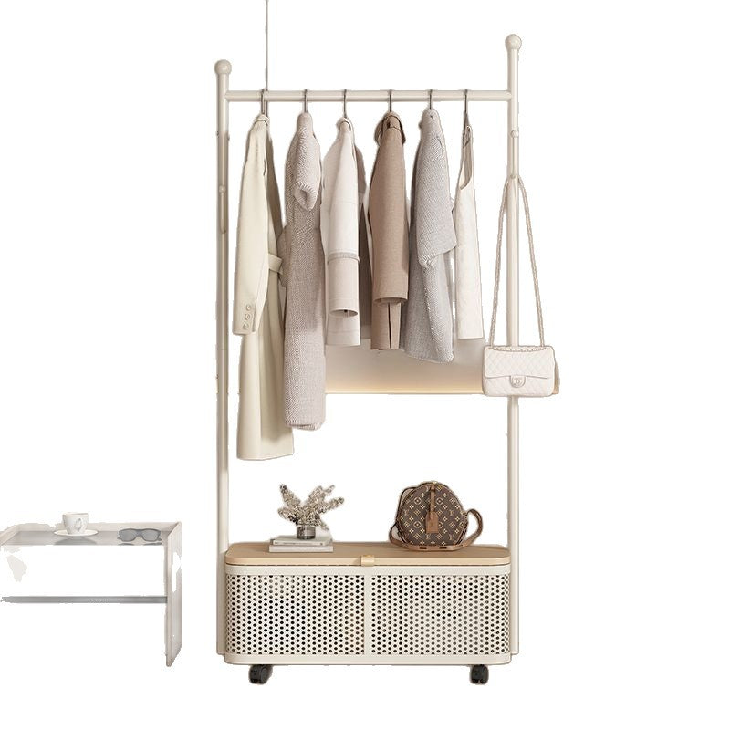 Coat rack simple bedroom cream floor-standing clothes rack for home clothes rack storage movable clothes rack
