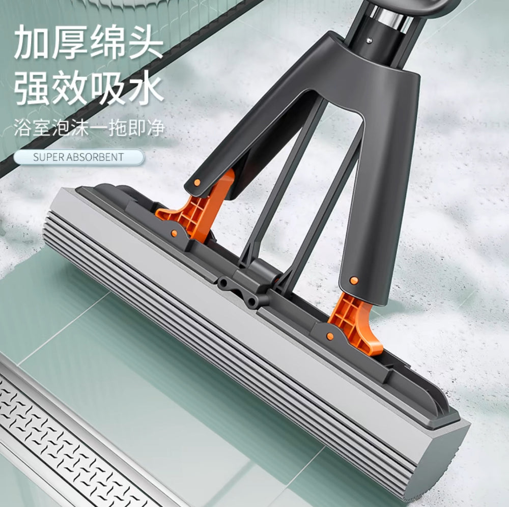 new sponge absorbent mop head - efficient one-wipe, two-clean, hands-free cleaning tool - sponge mop for home use