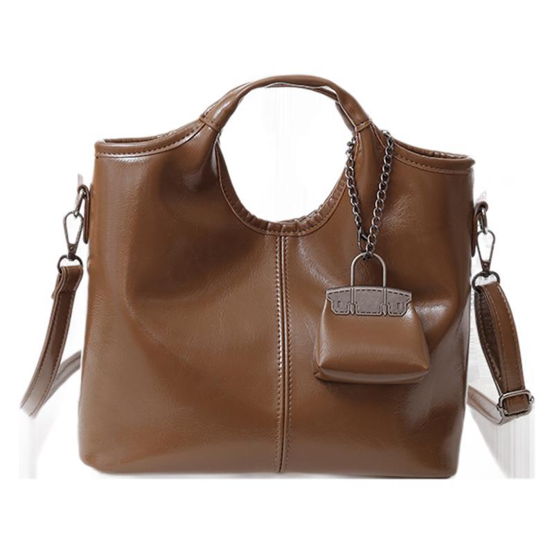 Cross-border retro women's portable tote bag women's bag 2025 autumn and winter new commuter shoulder messenger bag mother and child bag