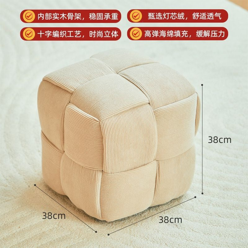 Entrance soft bag shoe changing stool for home door sofa stool bench popular fitting room stool makeup stool