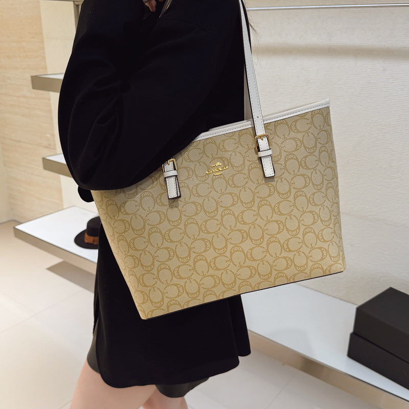 High-end, large capacity women's bag - 2025 new fashionable, versatile, commuter-ready handbag, tote bag, and shoulder bag
