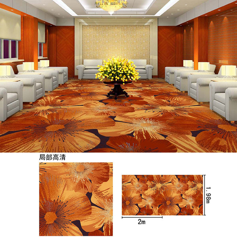 Vip meeting room reception area carpet, thickened nylon fire-retardant large area full coverage hotel stage conference hall carpet