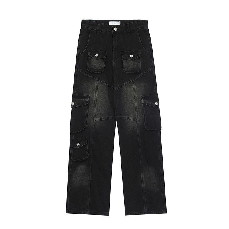 European and american cross-border women's clothing:  african-inspired jeans - trendy, streetwear-style, versatile, multi-pocket denim pants