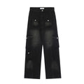 European and american cross-border women's clothing:  african-inspired jeans - trendy, streetwear-style, versatile, multi-pocket denim pants