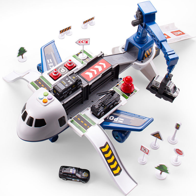 Big airplane children's toy track boy baby puzzle deformation car model birthday 6 gifts 2 three 3 years old 4