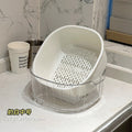 Double-layer new arrival drain vegetable basket fruit plate fruit living room plastic vegetable basket basket for home kitchen thickened