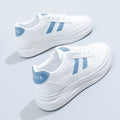 2025 spring new women's white sneakers - versatile chunky sole, korean style, ins & harajuku inspired, athletic skate shoes for students