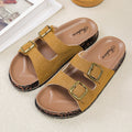 2026 new french retro chunky platform double buckle french anti-slip sandals and slippers for women, summer outdoor wear, export quality