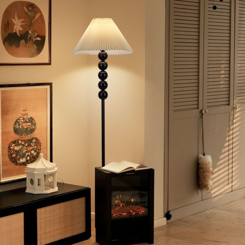 Five-sphere floor lamp - nordic retro pleated living room sofa decorative ambient light - minimalist eye-caring bedroom bedside lamp