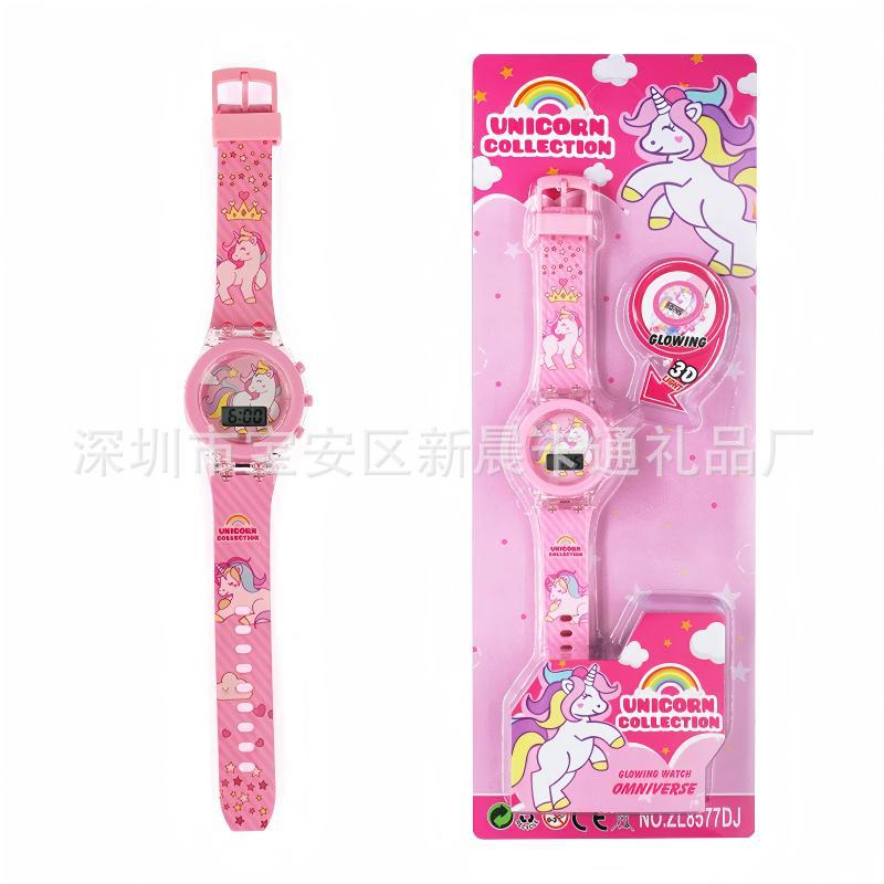 Wholesale children's luminous glow-in-the-dark cute cartoon electronic quartz watches - perfect for elementary school students and kindergarten toys