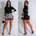 C6995 cross-border   independent station fashionfashion women's hot diamond jumpsuit party casual style