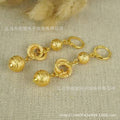 middle eastern women's spherical heart earrings arabic ethiopian jewelry handmade geometric earrings