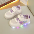 spring/autumn new princess kids' sports shoes - leather upper, led light-up, casual shoes for toddlers and young children (ages 1-6)