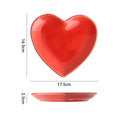 Creative heart-shaped ceramic dish - unique heart plate for snacks, jewelry, home use, cake, fruit, and heart-shaped desserts