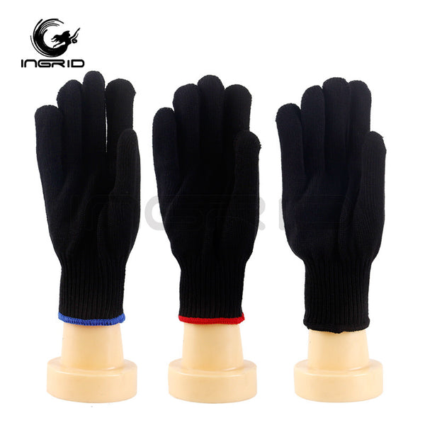 non-slip black gloves, special curling hair straightener for comfortable hair salon, anti-scalding and heat-resistant hair tool gloves.