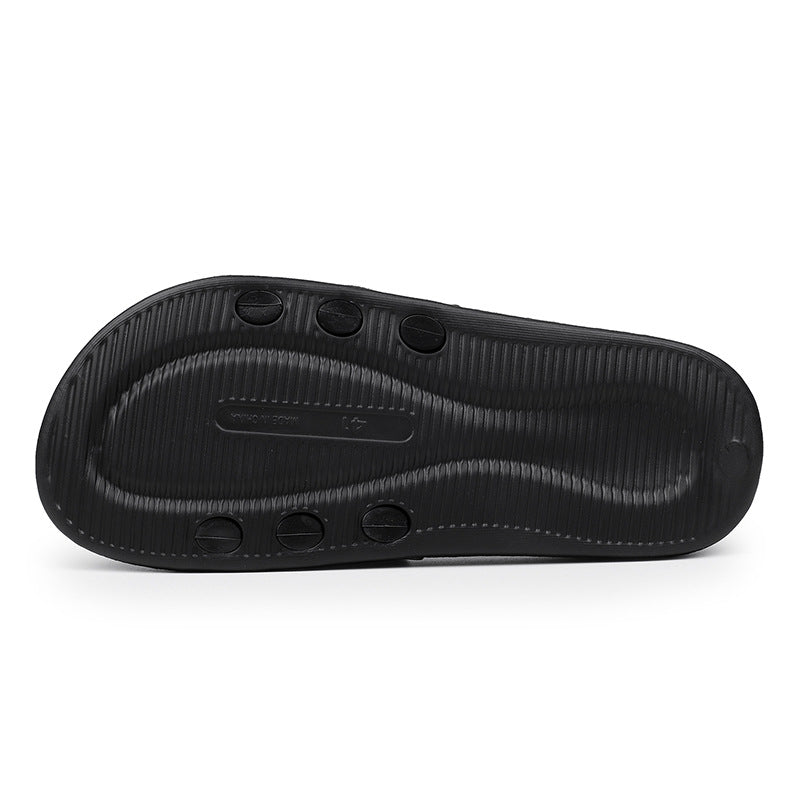 Cross-border large-size new slippers men's summer indoor home simple one-word drag outside wearing beach cool slippers wholesale