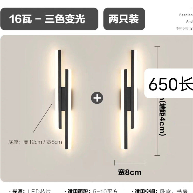 Led popular modern minimalist new nordic style room wall lamp aisle light acrylic strip light for home use