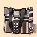 2026 new women's bag large capacity shoulder bag fashionable tote bag color block oxford cloth tote bag mom bag