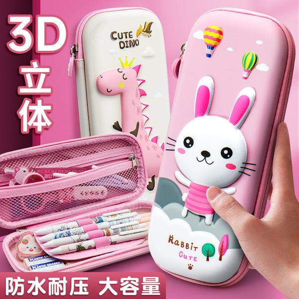 School season pencil bag ins wind niche large-capacity stationery bag high value primary school student stationery box 3D pencil case wholesale