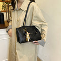 Woven commuter tote bag for women - new autumn 2025 collection: casual, minimalist, versatile shoulder bag/cosmetic bag