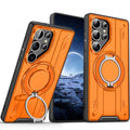 Suitable for samsung s26ultra lingsheng cross-border mecha mobile phone case a56 rotating magnetic bracket anti-fall protective cover