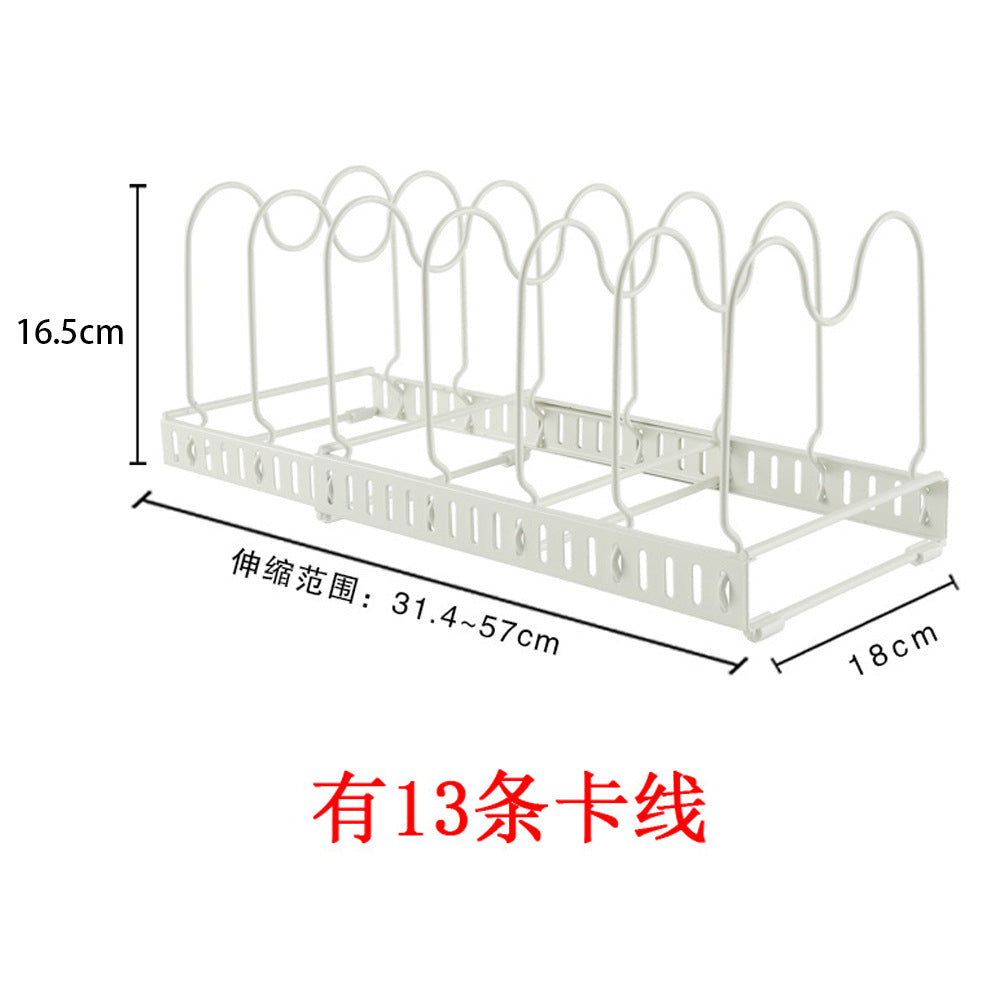 Processing Customized Kitchen Shelves Storage Multi-layer Kitchenware Cutting Board Cutting Board Pot Lid Pot Rack Supplies Telescopic Shelves
