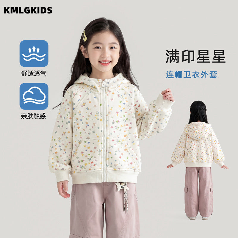 Factory wholesale girls' outerwear: new spring/autumn styles - trendy hoodies and casual tops for little girls