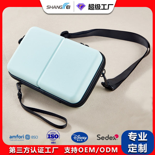 The source manufacturer customizes the logoPP material cosmetic bag, shoulder travel messenger bag 8-inch gift storage toilet bag.