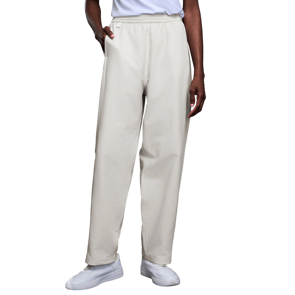 Autumn windproof warm casual pants high waist drape loose straight leg trousers versatile commute sports long pants women's d25167