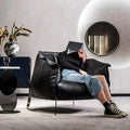 Source factory light luxury single sofa living room for homeclassy designer genuine leather classy art balcony casual chair