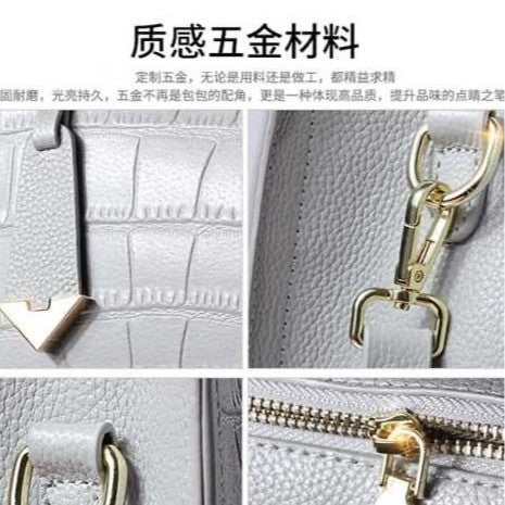 Large tote bag women's 2024 new top grain leather ladies shoulder bag high-end woven handbag women's genuine leather bag