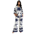 new fashion printed shirt top + placement floral pants set - now shipping!