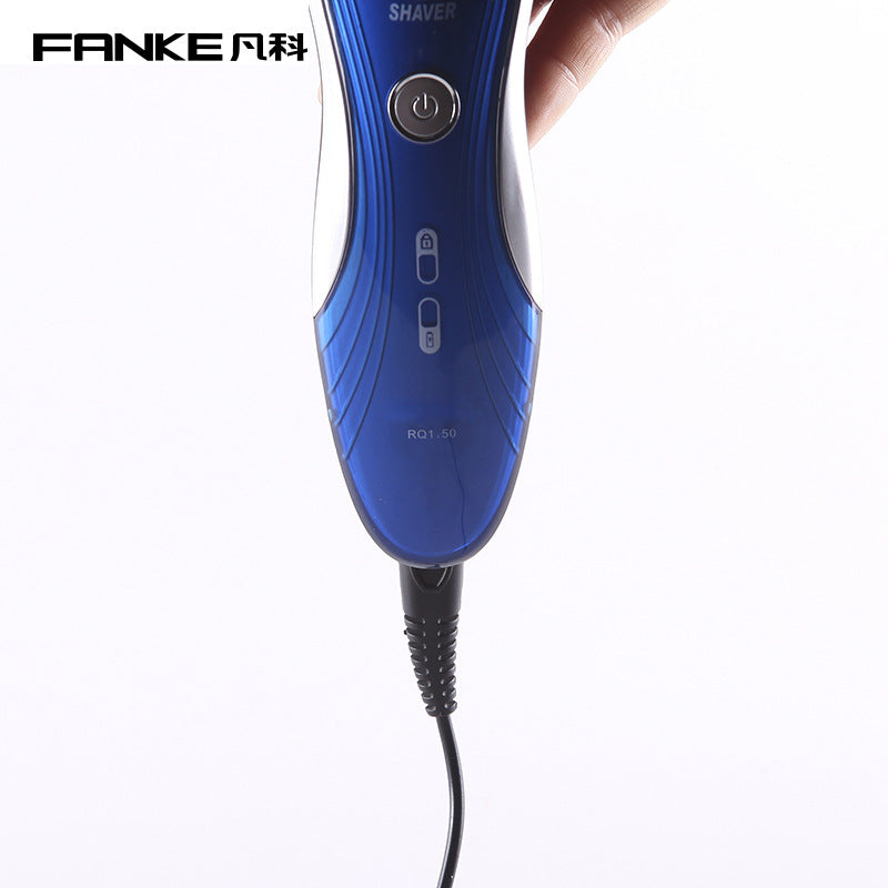 Rotary floating triple-blade electric shaver, fully washable, wholesale rechargeable razor, portable