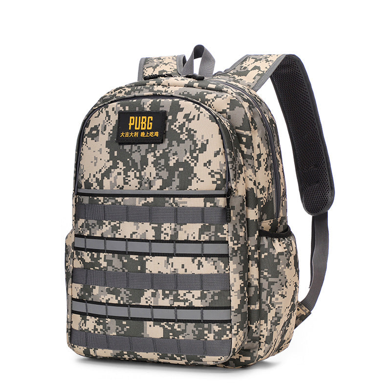 Mountaineering camouflage eating chicken, the same third-level men's backpack schoolbag, primary school students, special forces children, waterproof and large capacity