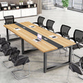Large and small long table workbench conference table long table casual modern office desk conference room table and chair combination