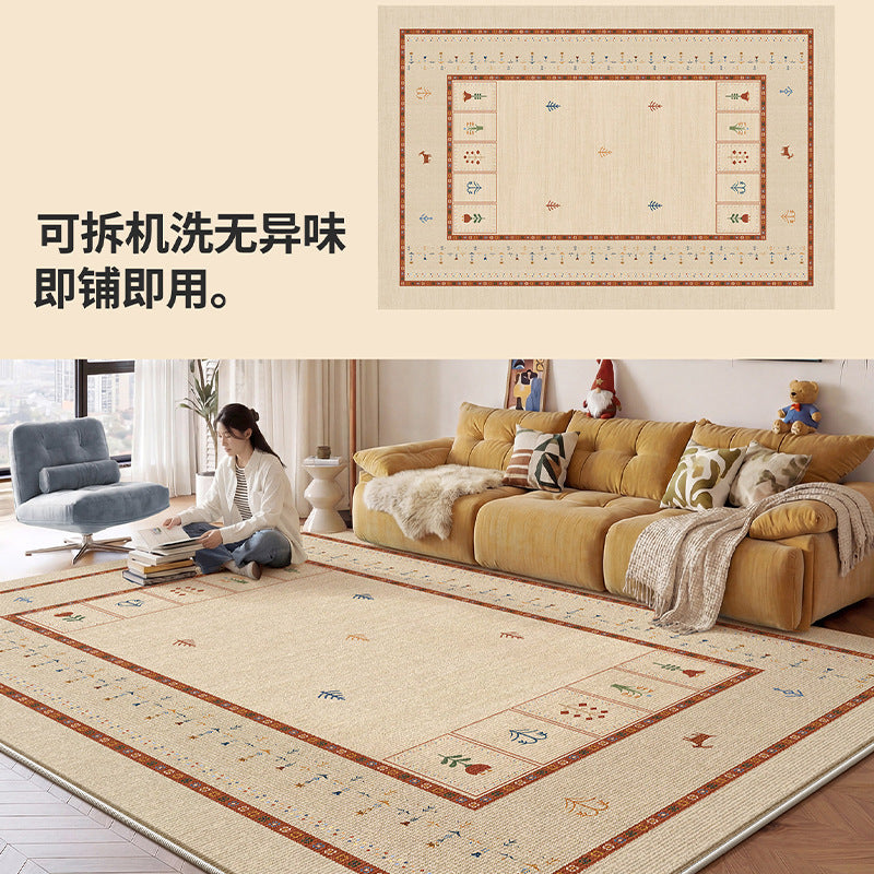 Removable and washable carpet living room bauhaus blue coffee table sound insulation dopamine medieval detachable double layer carpet bedroom