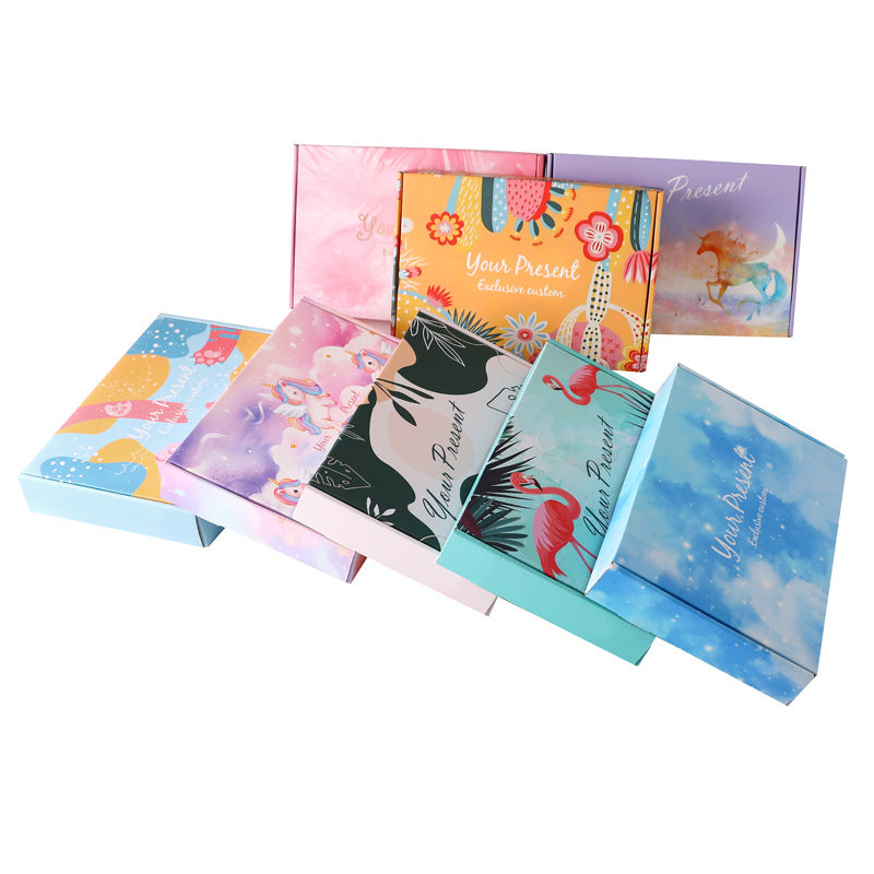 Airplane box spot pet underwear clothing corrugated packaging courier box Hanfu wearing armor color carton customization