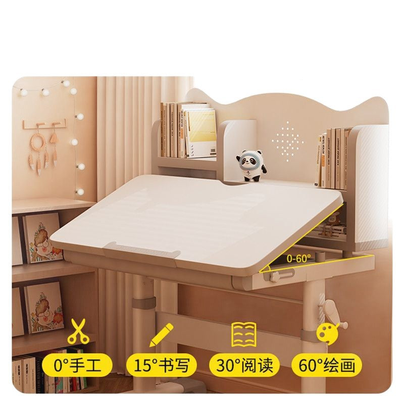 2025 new children's study desk - elementary school home writing desk - kids' specialized table - height adjustable desk and chair set