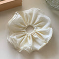 Korean pure color lace hair tie large intestine ring korean style low ponytail hair tie rubber band headband atmospheric head flower headband