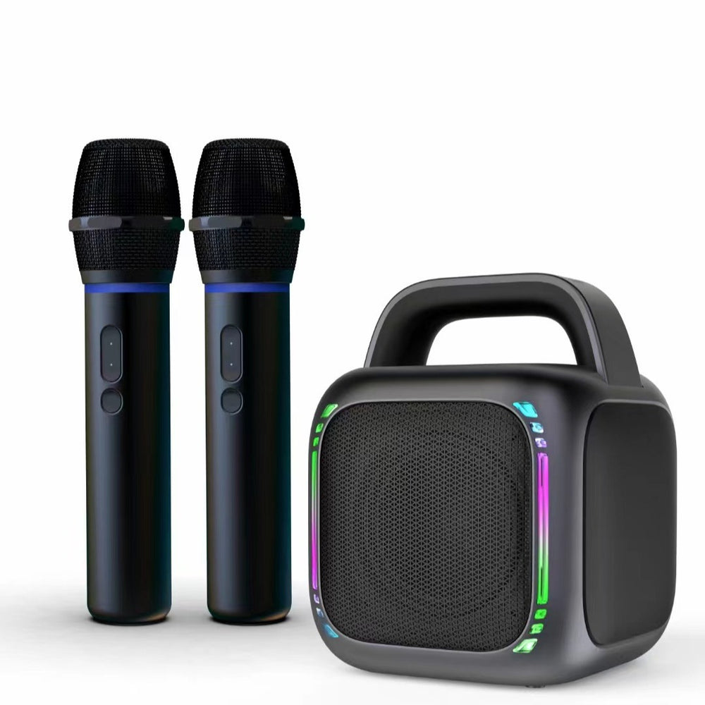 Musky bluetooth speaker - portable all-in-one system for outdoor square dancing, home karaoke, and wireless microphone use