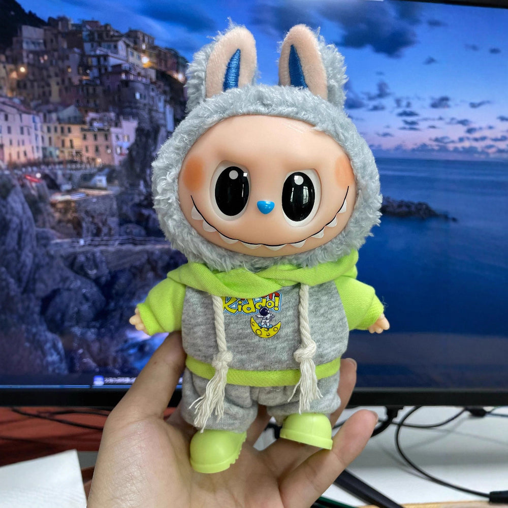 Labubu doll clothes only - 17cm plush doll cute dress-up outfit for generations 1, 2, and 3 - sports set