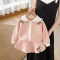 Girls' sweater cardigan set -  autumn new collection - sweet princess style - two-piece bowknot outfit