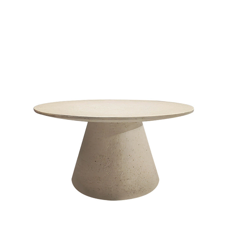 Microcement tapered tea table scandinavianfor home living room special-shaped low table small apartment cream style small popular coffee table