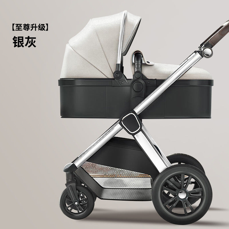 Factory direct high-view baby stroller: lightweight, reclining, foldable, shock-absorbing, two-way, newborn infant carriage