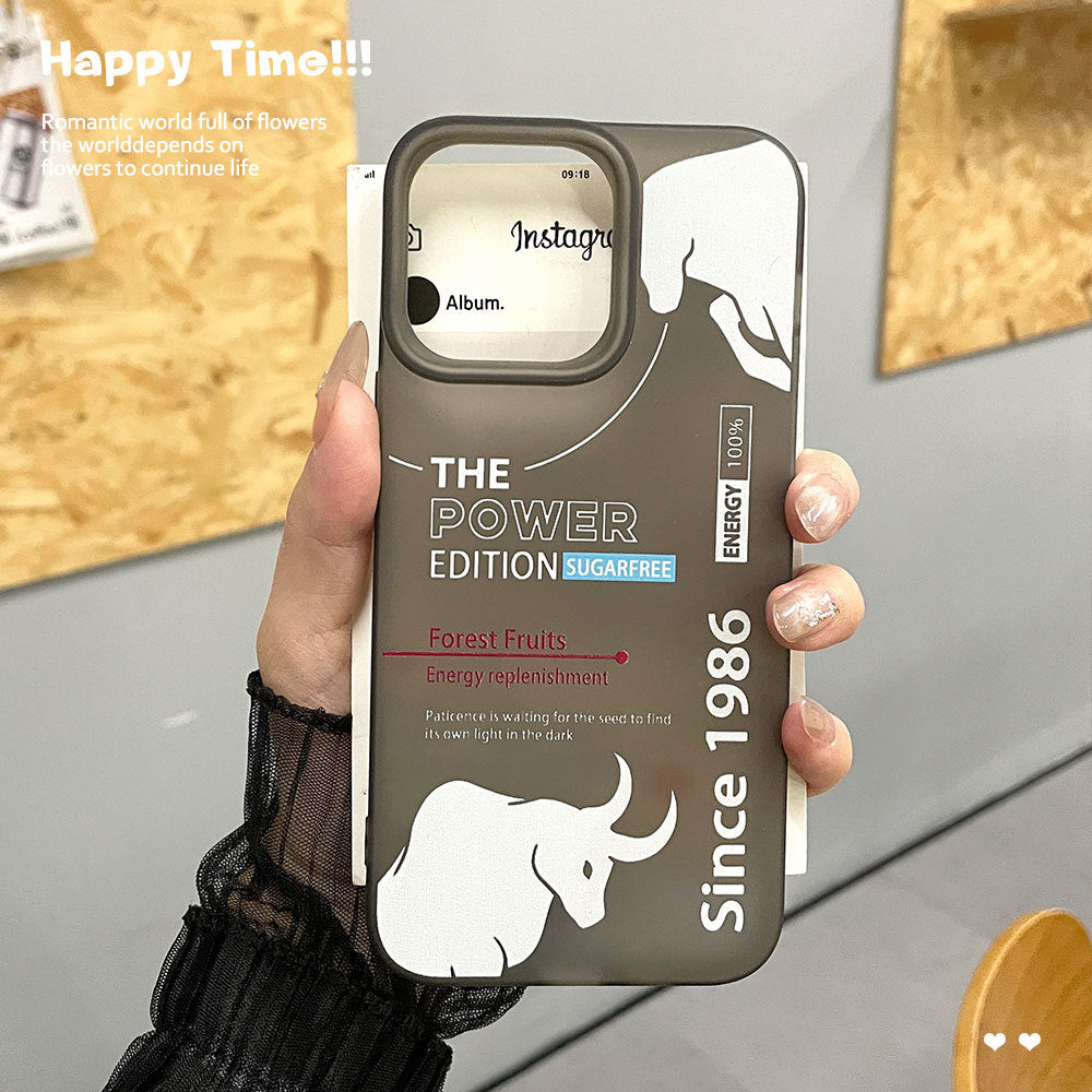 Transparent black and white cow drink suitable for apple 17promax mobile phone case high-end european and american style iphone16 protective cover