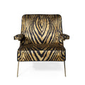 Italian style single reclining sofa chair - luxury designer accent chair for living room, villa, and home