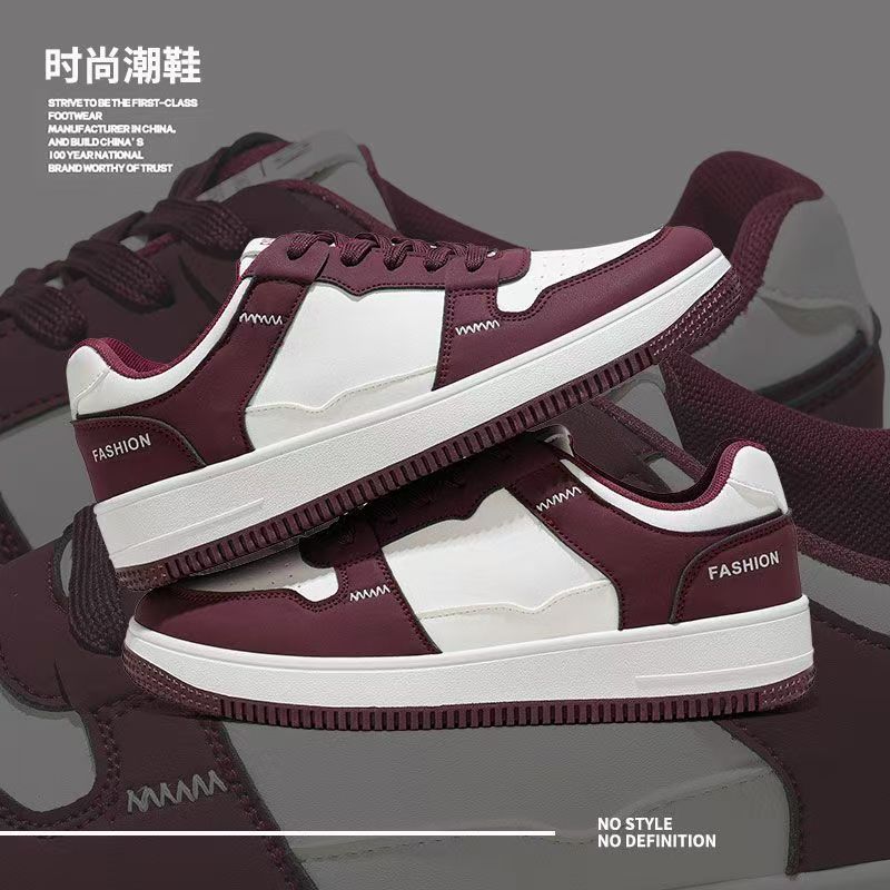 2026 new spring hot-selling men's shoes: stylish and versatile skate shoes, thick-soled, wear-resistant casual sneakers, trendy student shoes for men