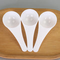 30ml plastic measuring spoon - round bottom, ideal for fertilizer, liquids, powders, and pet food. non-edible, holds 30 grams of water