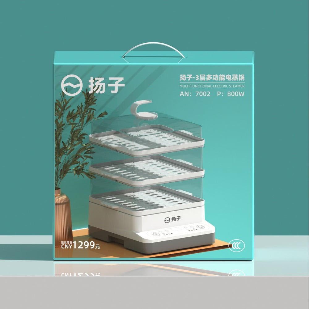 Xianke electric steamer multifunctional for home intelligent reservation electric steamer three-layer large capacity automatic power off breakfast machine