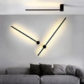 Minimalist light luxury linear wall sconce - bedroom bedside, living room background wall, simple nordic style for hallway, aisle, hotel, and restaurant lighting